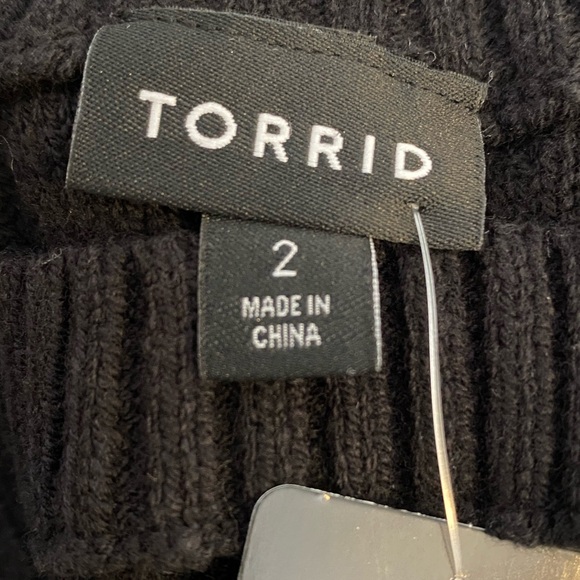 NWT Torrid Black Cable Cage Long Sleeve Pullover Sweater Size 2 (2X) - Picture 9 of 13